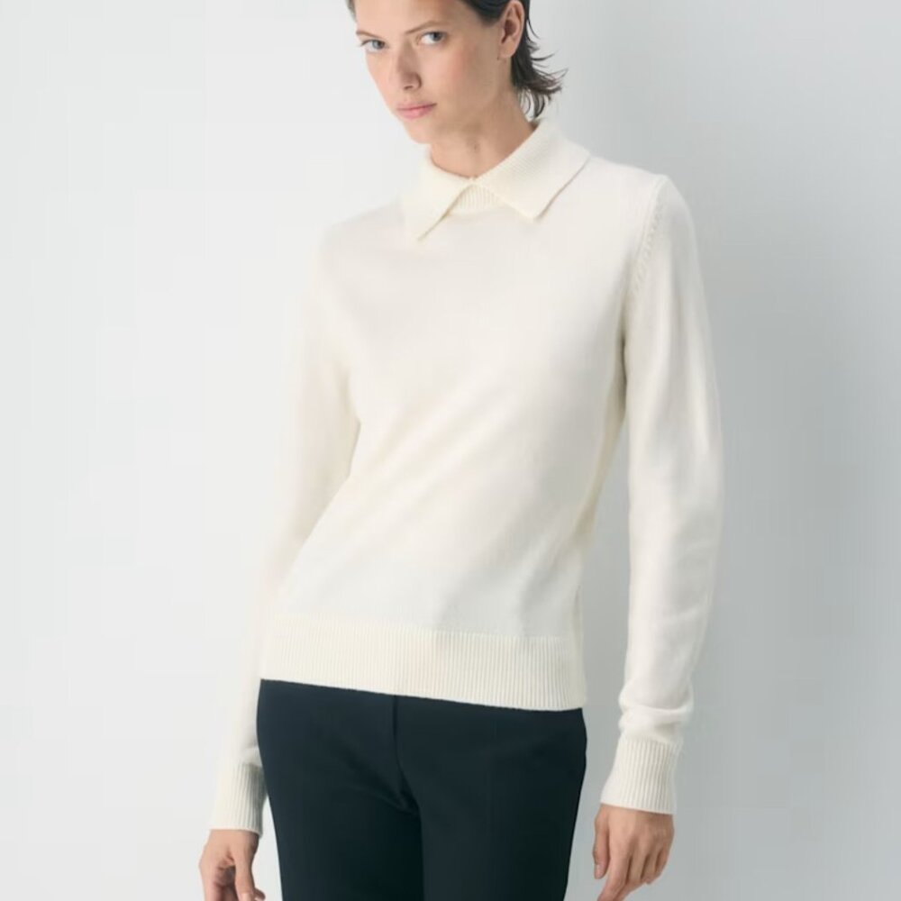 NWT Aritzia FATALE Merino Wool Sweater Light Birch S
